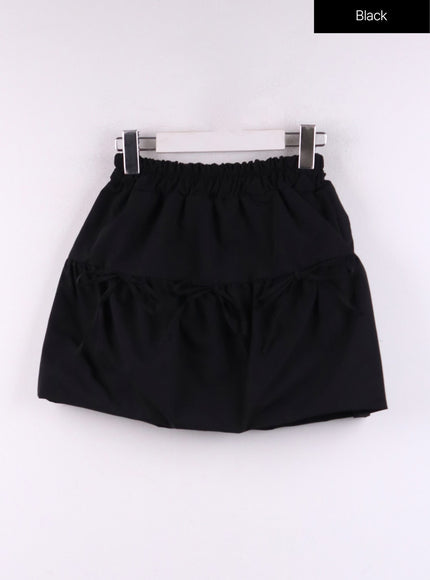 bowknot-mini-skirt-cf406 / Black