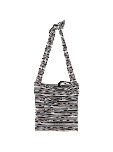 bohemian-knit-crossbody-bag-cj501 / Black