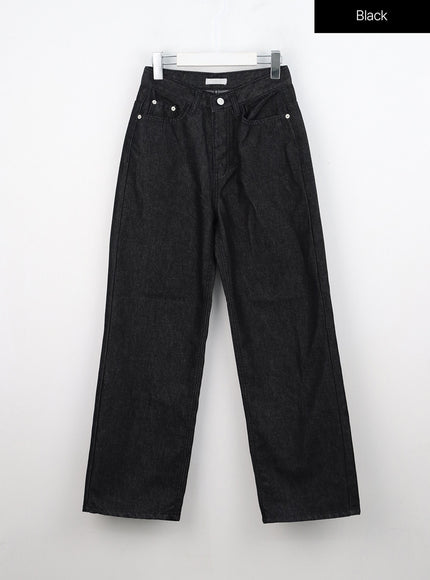 straight-leg-blue-jeans-on313 / Black