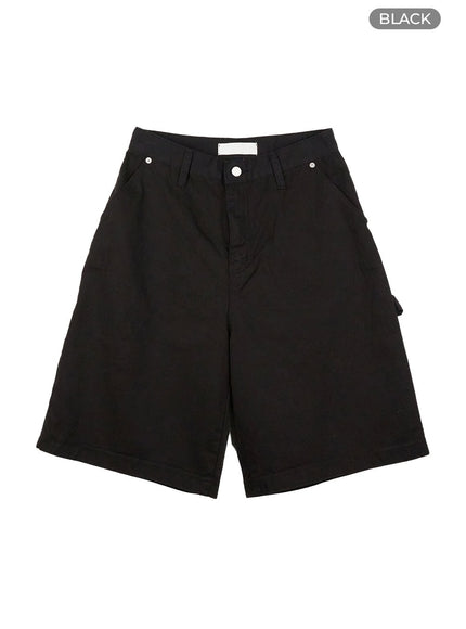 solid-cotton-mid-shorts-cl410 / Black