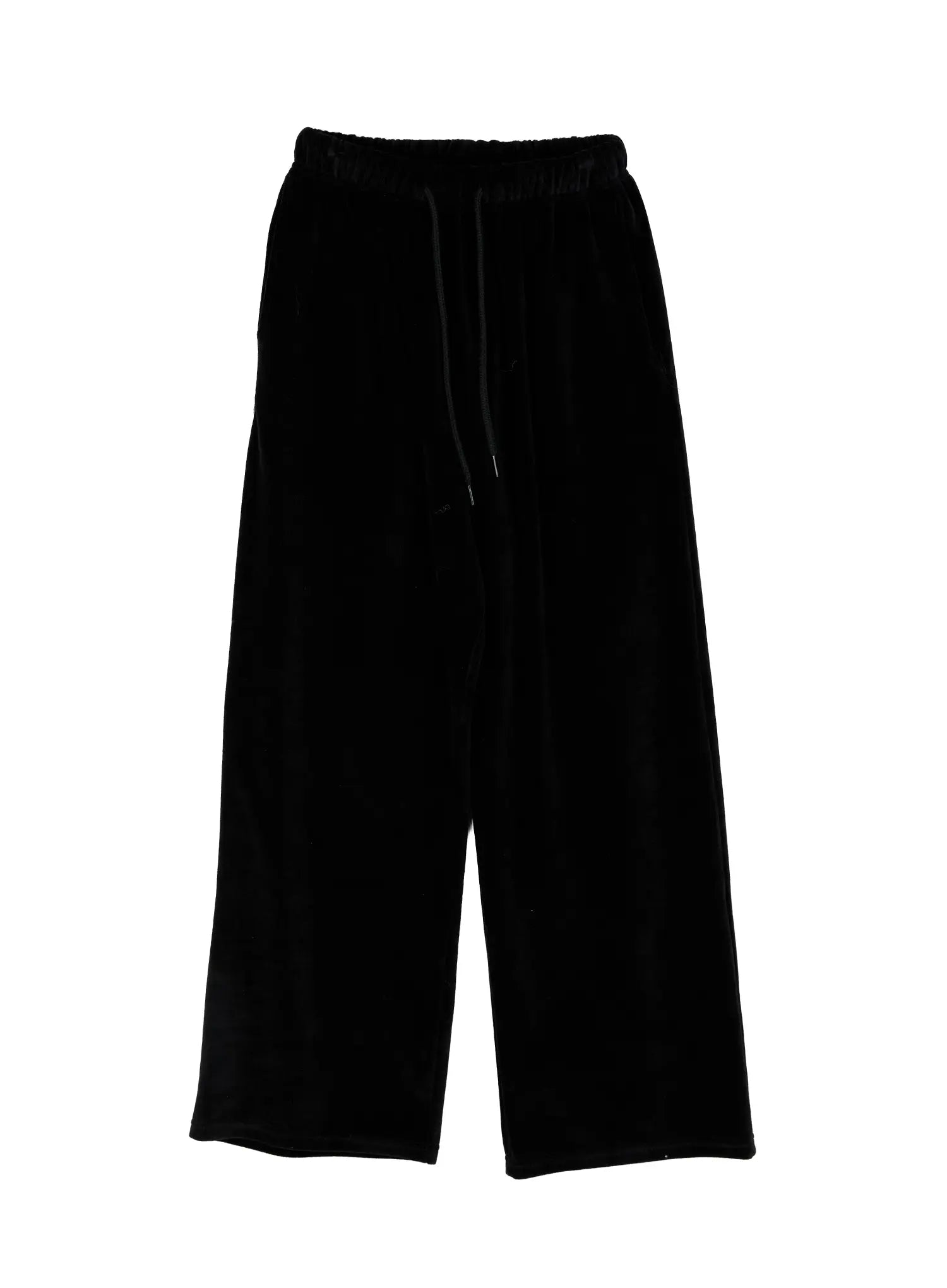 wide-leg-velvet-track-pants-cd508 / Black