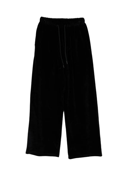 wide-leg-velvet-track-pants-cd508 / Black