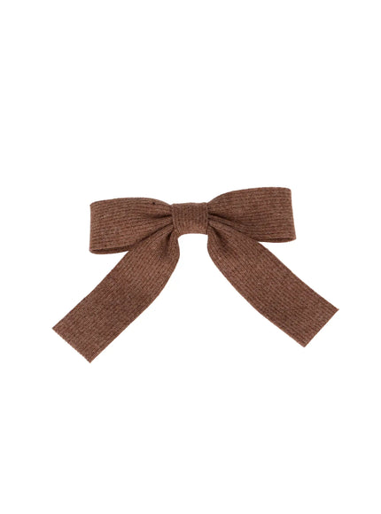 knitted-bow-hairclip-cd514 / Brown
