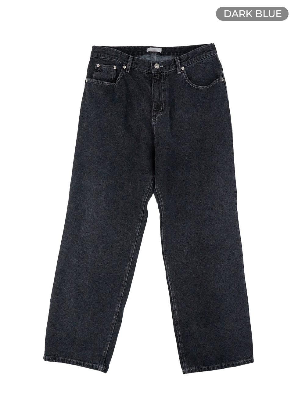 Men's Wide Fit Washed Baggy Jeans CL429 in Dark blue, size L