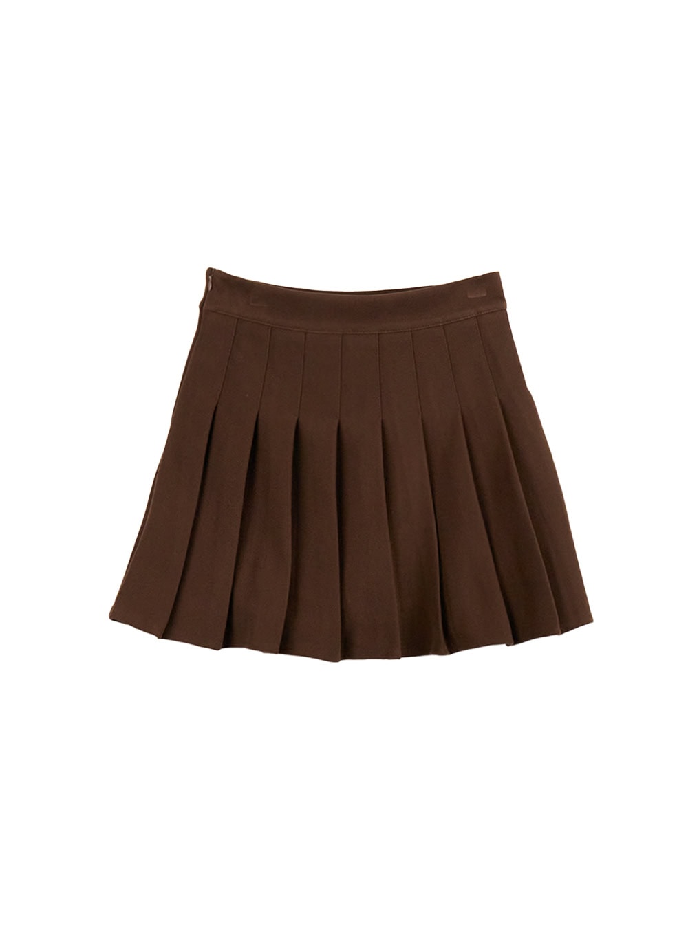 classic-pleated-skirt-cj501 / Dark brown