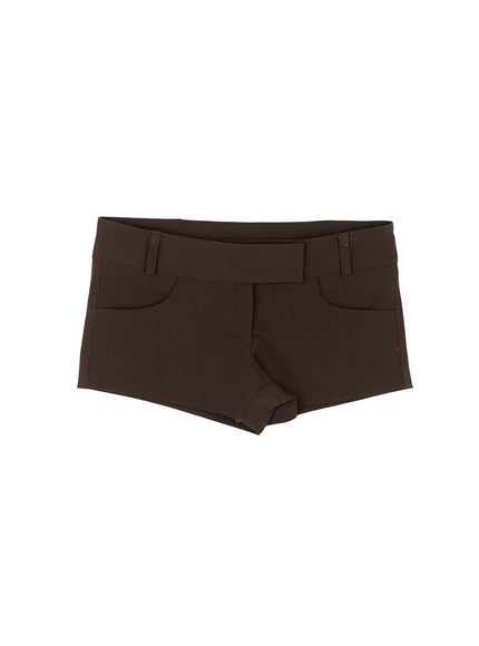chic-low-rise-shorts-cg501 / Dark brown