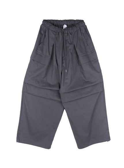 wide-leg-cargo-balloon-pants-cl514 / Dark gray