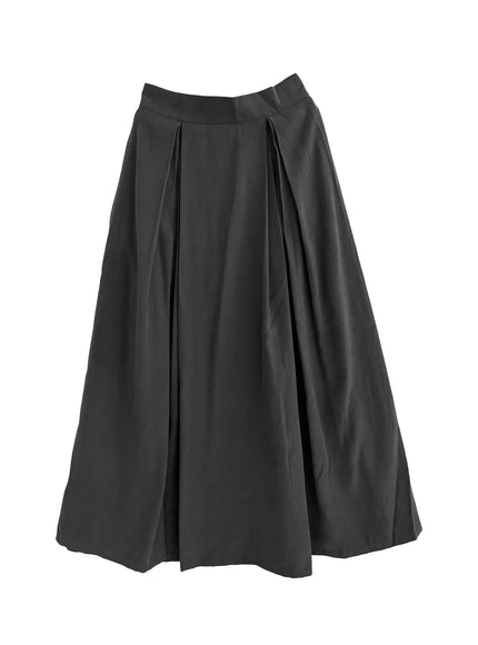 classic-pintuck-maxi-skirt-co530 / Dark gray