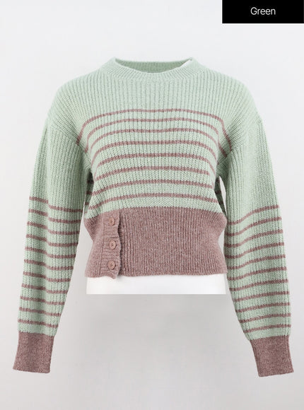 stripe-buttoned-sweater-os306