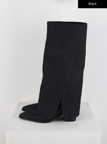 womens-pointed-toe-wedge-heel-knee-high-boots-cd320