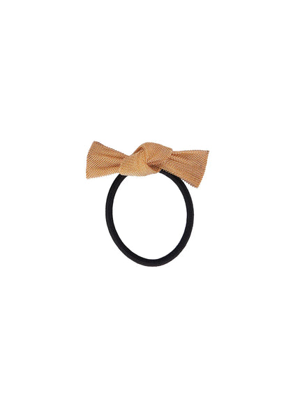 metal-bow-hair-tie-f502 / Gold