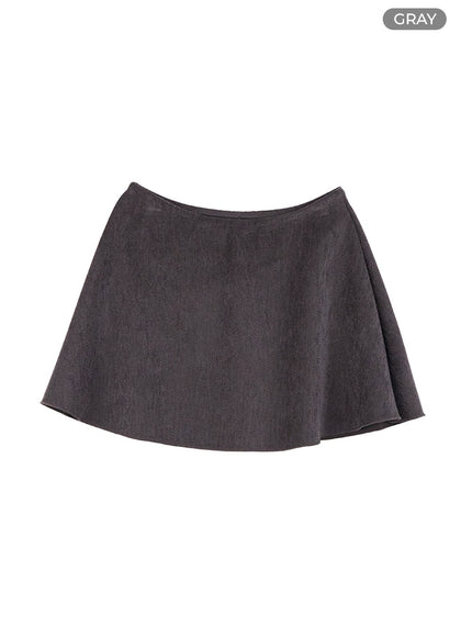 flare-corduroy-skirt-co422 / Gray