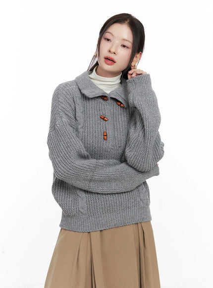 chunky-knit-pullover-co530 / Gray
