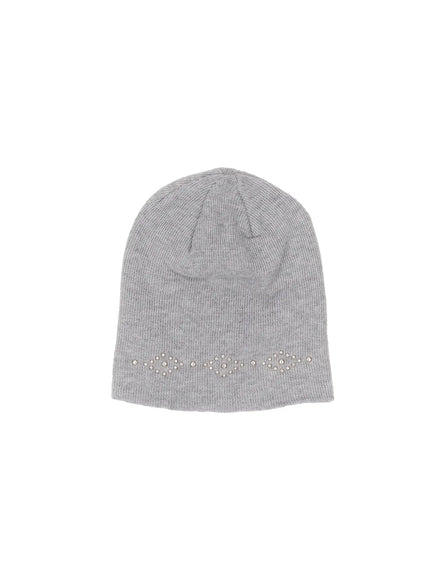 studded-knit-beanie-ca508 / Gray