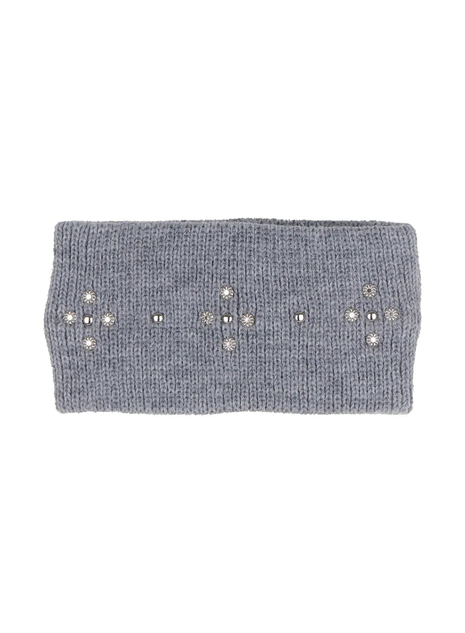 Studded Knit Headband CS503 / Gray