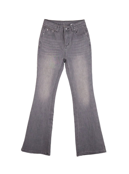 judy-flared-denim-jeans-cj515 / Gray