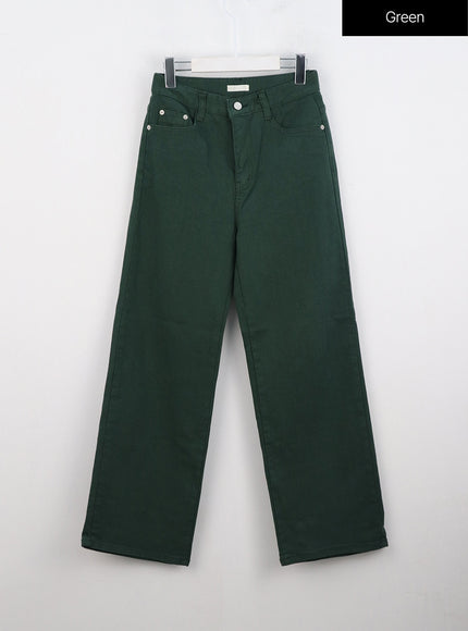 soft-color-wide-pants-on303 / Green