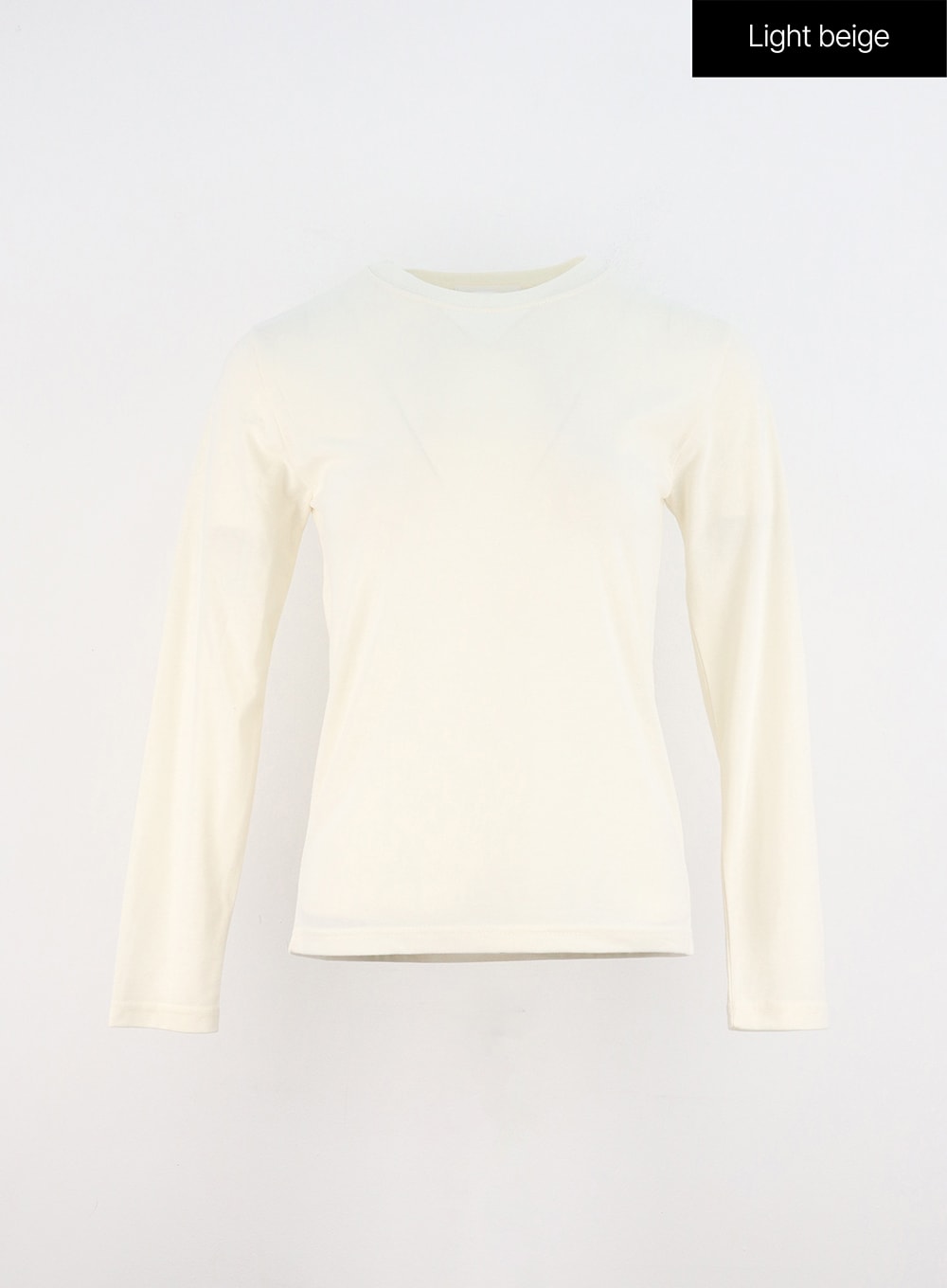 regular-fit-long-sleeve-t-shirt-oo323 / Light beige