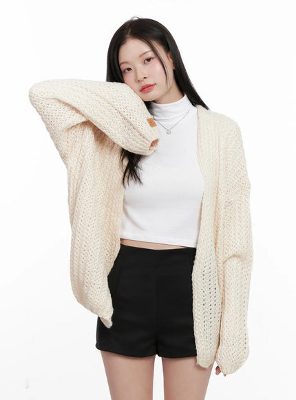casual-loose-fit-cardigan-cn504 / Light beige