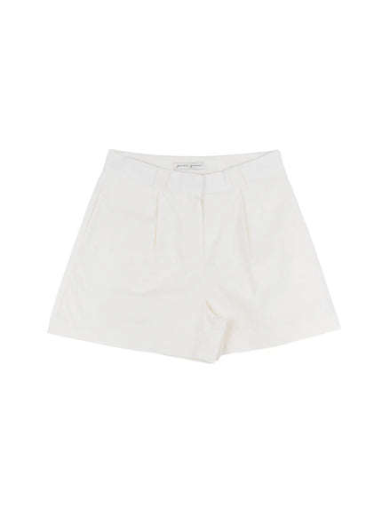 casual-linen-blend-shorts-cl523 / White
