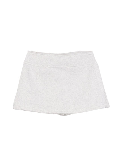 solid-warm-mini-skirt-cn416 / Light gray