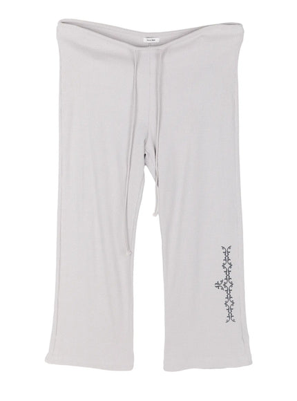 waffle-graphic-print-sweatpants-cu511 / Light gray