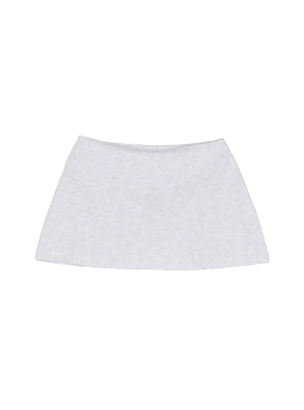 low-rise-a-line-mini-skirt-cj523 / Light gray
