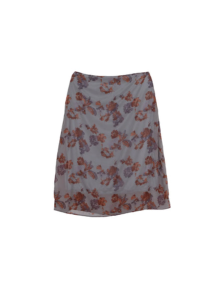 vintage-floral-layered-midi-skirt-cn510 / Mint