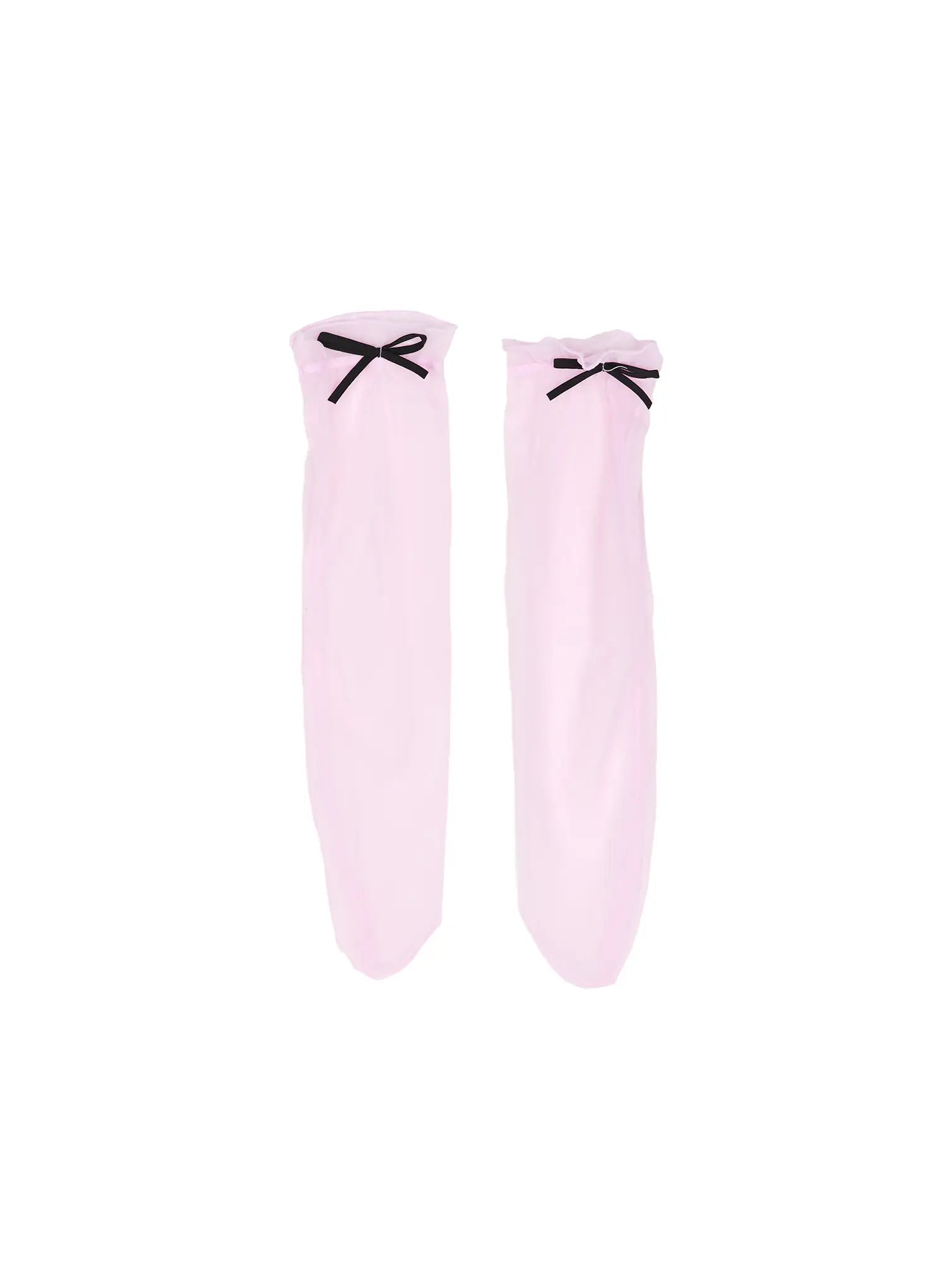 cute-sheer-bow-knee-socks-cu508 / Pink