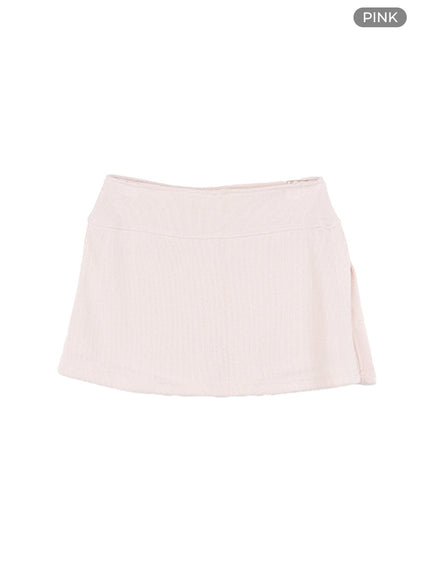 tailored-banded-mini-skirt-cs410 / Pink