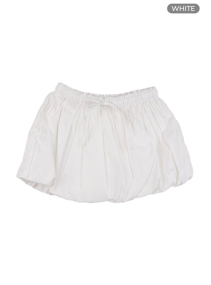 puff-mini-skirt-co422 / White