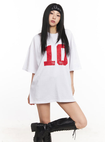 ten-graphic-oversize-t-shirt-ca516 / White
