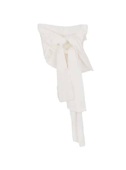 double-ribbon-layered-shorts-cm525 / White