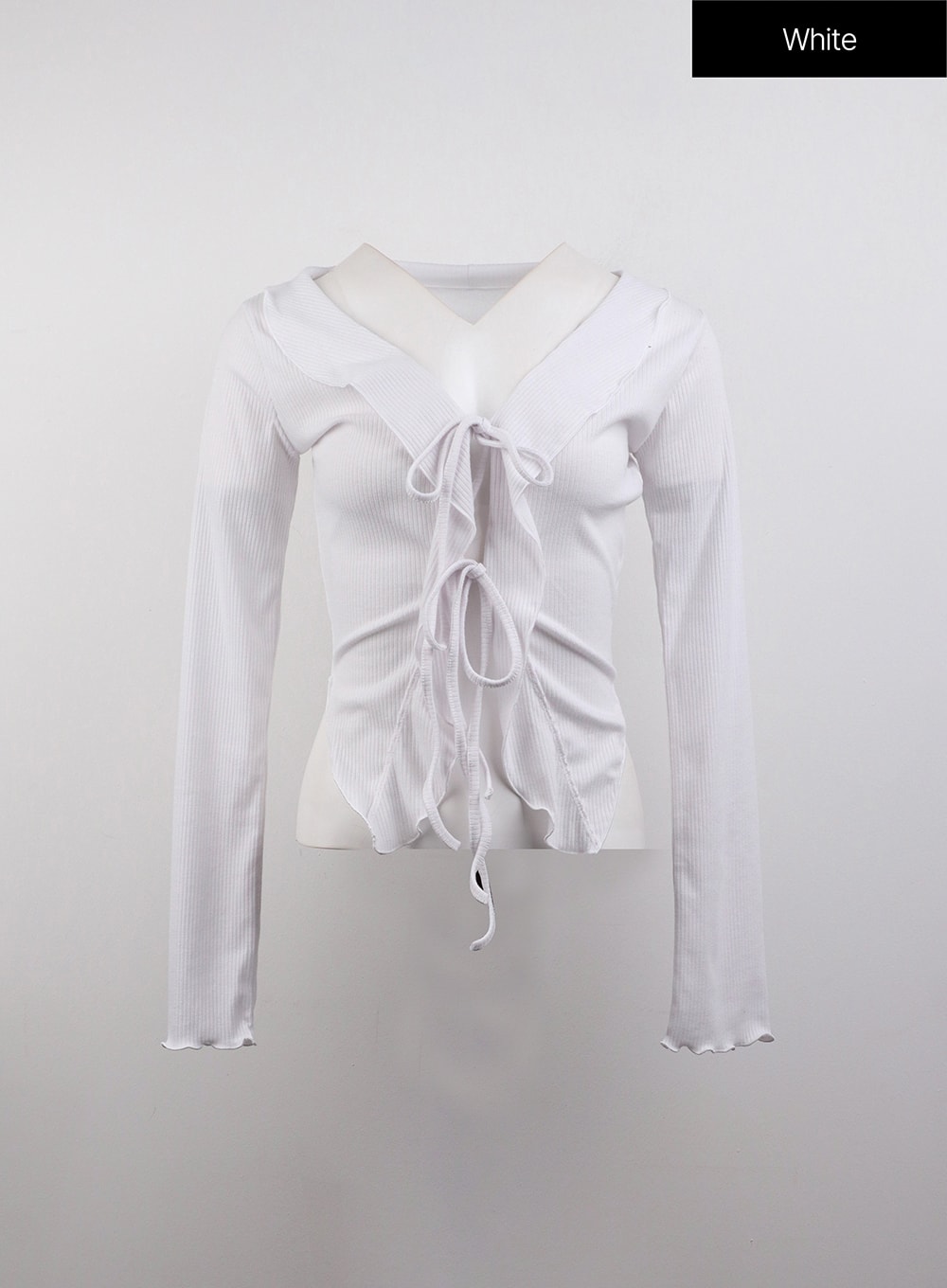 knotted-long-cardigan-cj411 / White
