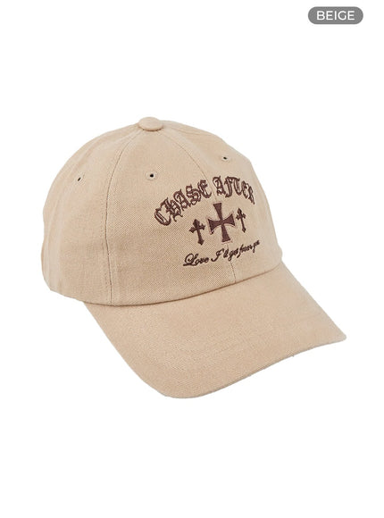 embroidered-graphic-hat-cg413 / Beige