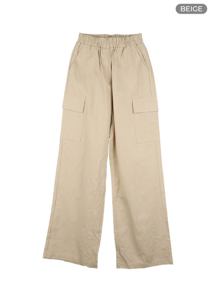 straight-cargo-pants-oa419 / Beige