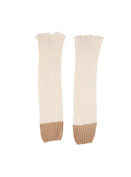 two-tone-leg-warmers-cj517 / Beige