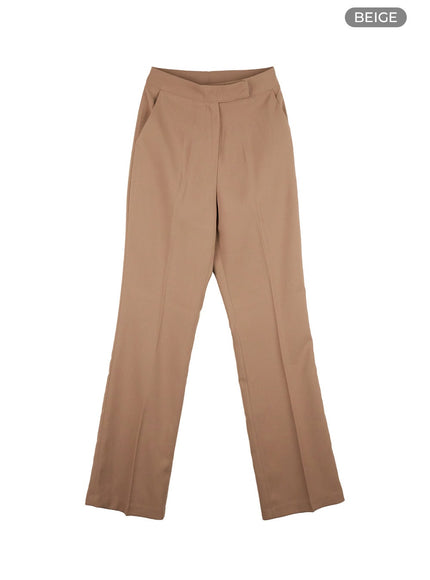 stylish-slim-fit-tailored-pants-oo429 / Beige