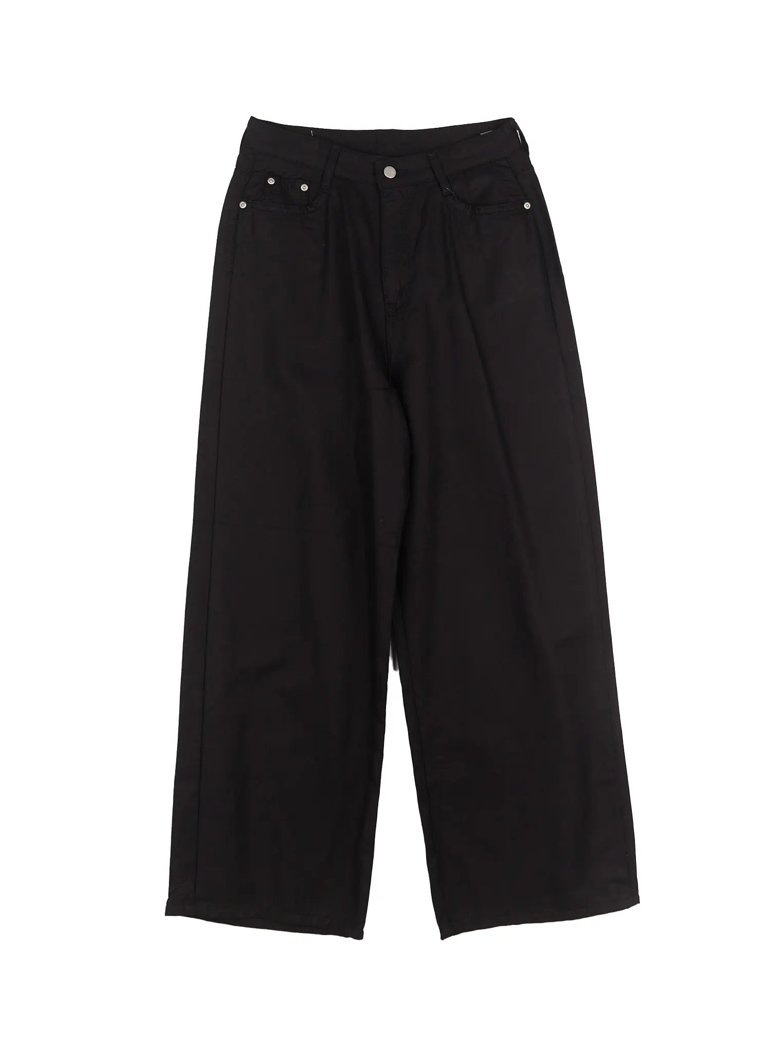 Jennie Baggy Wide-Leg Jeans CL502 in Black, size L