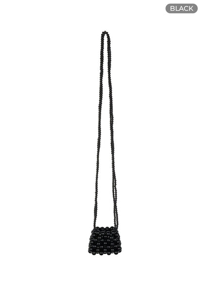 pearl-crossbody-micro-bag-oy427 / Black