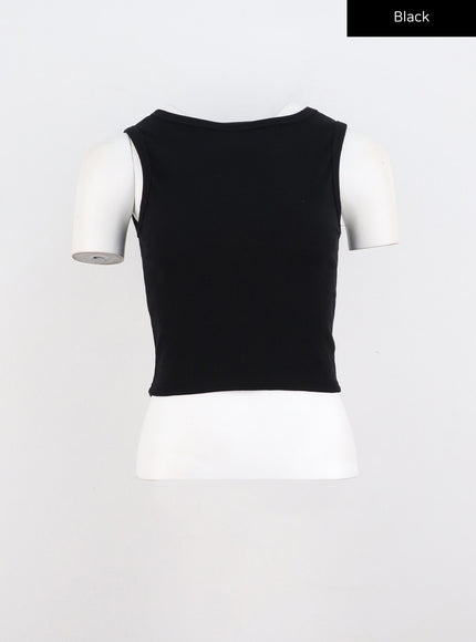 rib-crop-tank-top-co304 / Black