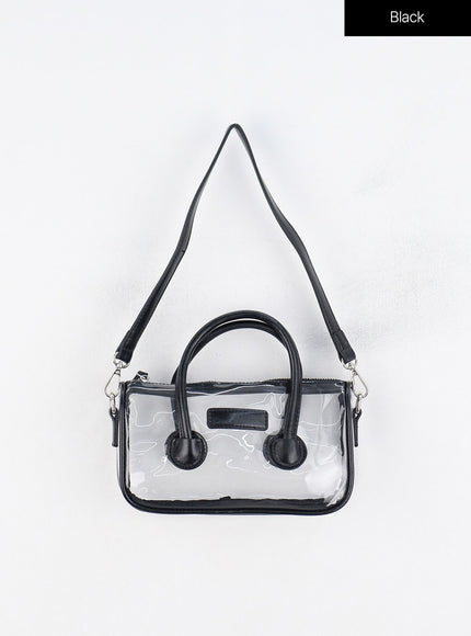 clear-shoulder-bag-in317 / Black