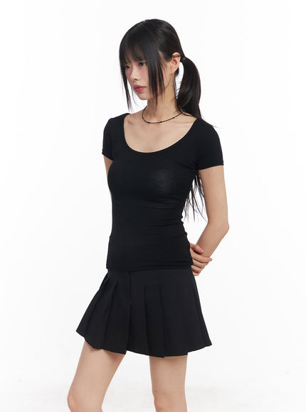 essential-slim-fit-crop-tee-cy514 / Black