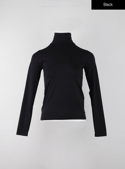 basic-turtleneck-long-sleeve-top-ij403 / Black