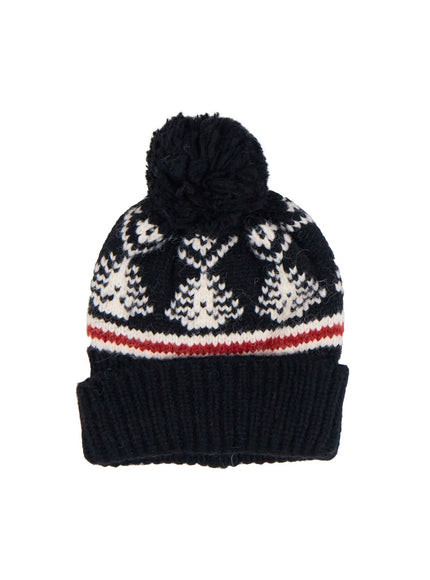 cozy-nordic-knit-beanie-od417 / Black