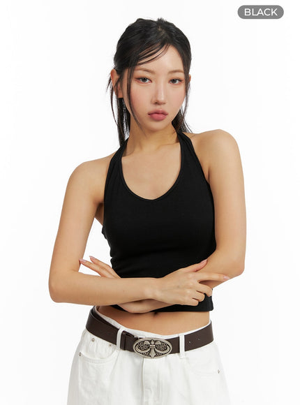 basic-halter-top-cm408 / Black