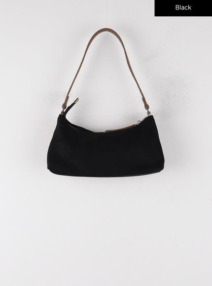 suede-shoulder-bag-cd322 / Black