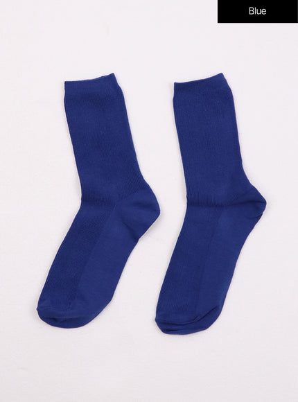 basic-vivid-color-socks-of406 / Blue