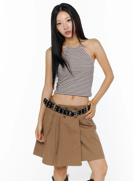 striped-halter-crop-top-cu515 / Blue