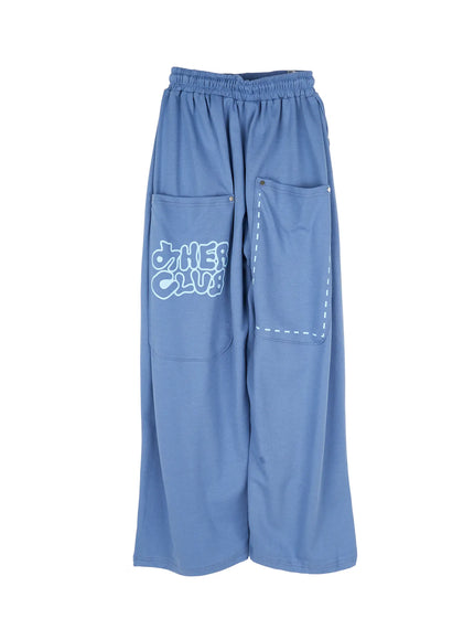 wide-leg-graphic-sweatpants-cy512 / Blue